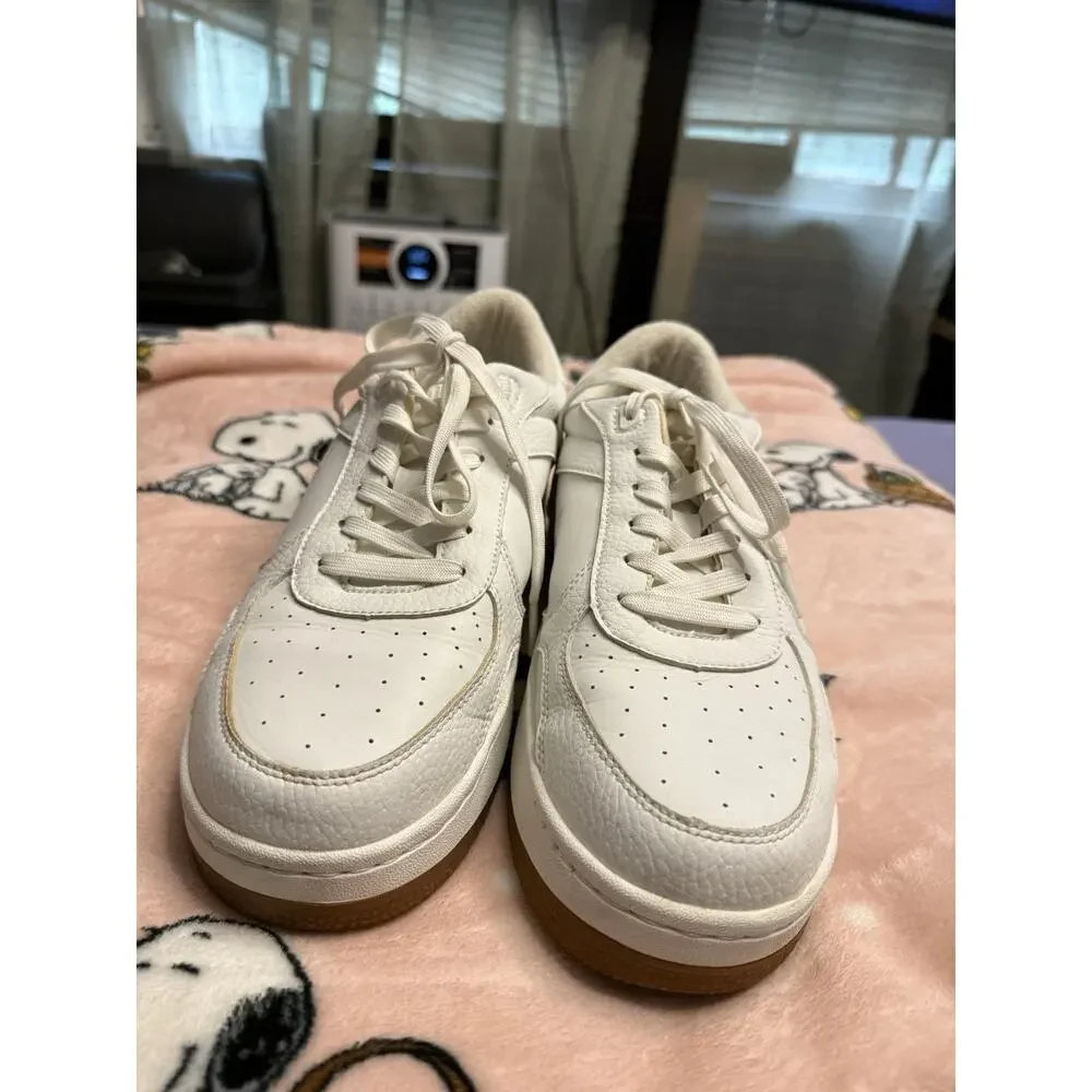 Alo Men's White Solid Low Top Lace-Up Athletic Sneakers Rubber Outsole